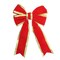 Northlight Giant 3D 4-Loop Velveteen Christmas Bow with Gold Trim - 18" x 28" - Red